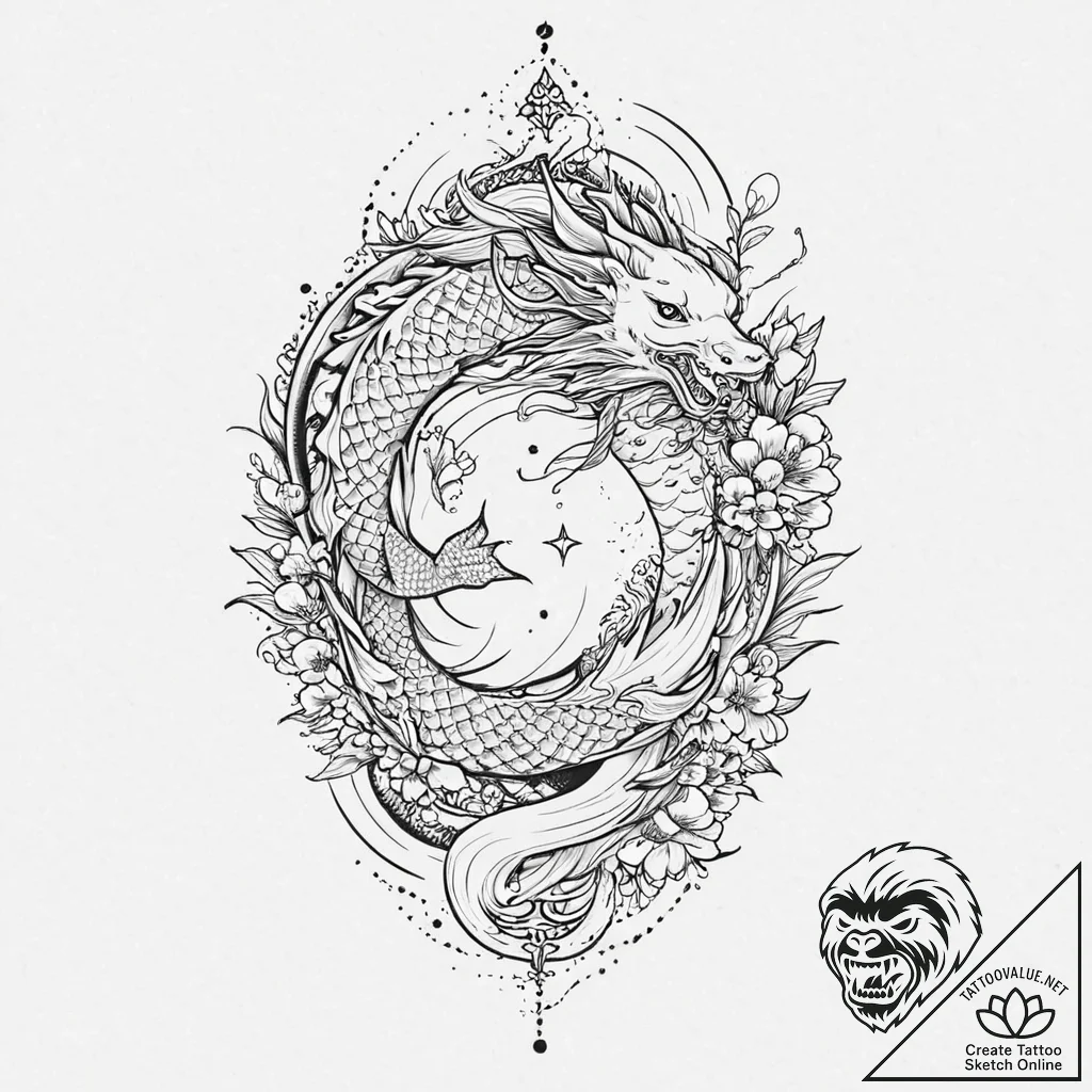 Riftstaff crowned in stars, tattoo line art,... - tattoo sketch (№1753701855_0, 28.07.2025 11:24) — tattoovalue.net