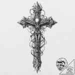 Knife in skeletal grip, tattoo sketch design,… – tattoo sketch (№1753702812_0, 28.07.2025 11:40) — tattoovalue.net