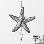 Starfish, ink illustration for tattoo, linewo… – tattoo sketch (№1753704025_0, 28.07.2025 12:00) — tattoovalue.net