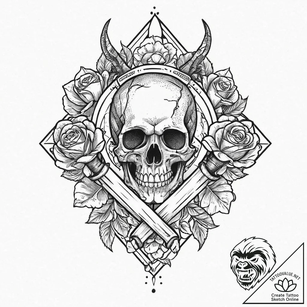 Tattoo sketch: a celestial blacksmith's tools... - tattoo sketch (№1753706183_0, 28.07.2025 12:36) — tattoovalue.net