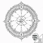 Tattoo sketch a zodiac glyph appearing as a h… – tattoo sketch (№1753706812_0, 28.07.2025 12:46) — tattoovalue.net