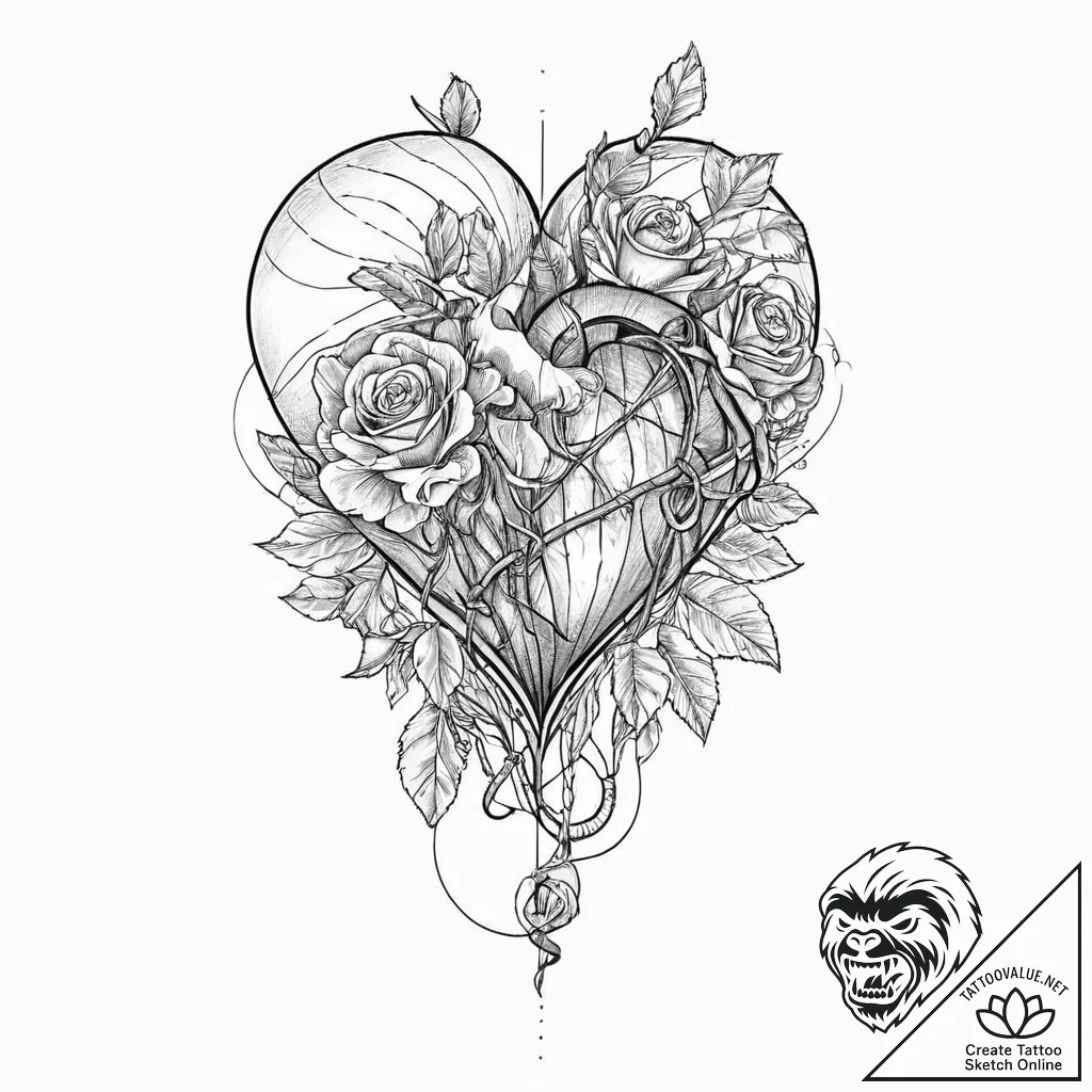A hot air balloon made from a stitched-togeth... - tattoo sketch (№1753708424_0, 28.07.2025 13:13) — tattoovalue.net
