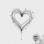 Tattoo design a minimalist heart outline fill… – tattoo sketch (№1753708829_0, 28.07.2025 13:20) — tattoovalue.net