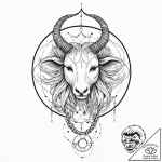 Tattoo design a zodiac animal with a specific… – tattoo sketch (№1753710013_0, 28.07.2025 13:40) — tattoovalue.net