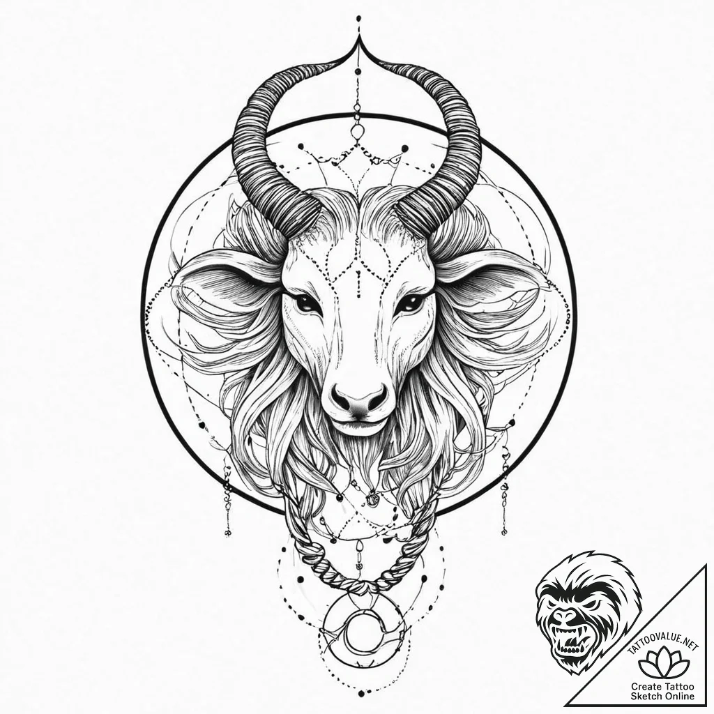 Tattoo design a zodiac animal with a specific... - tattoo sketch (№1753710013_0, 28.07.2025 13:40) — tattoovalue.net
