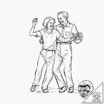 A joyful, candid photo of an old couple danci… – tattoo sketch (№1753711025_0, 28.07.2025 13:57) — tattoovalue.net