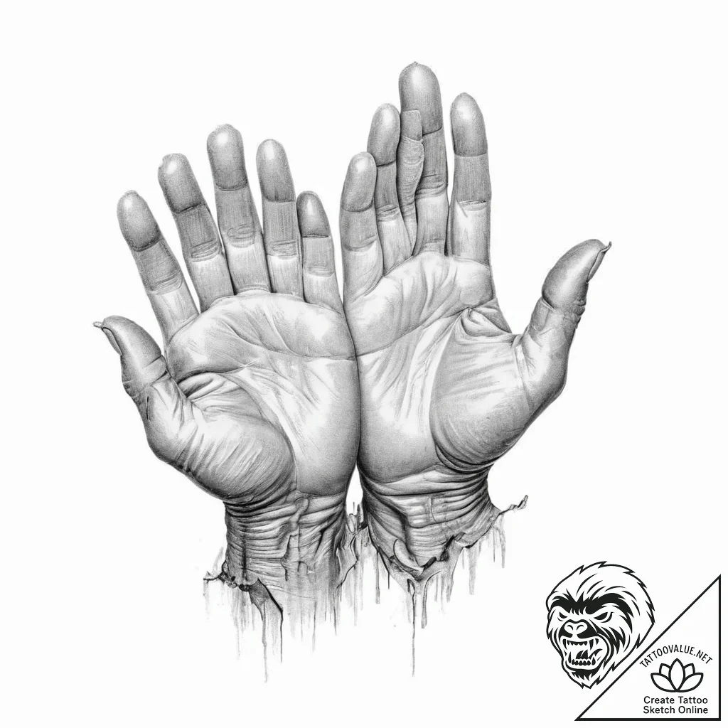 Tattoo design a detailed depiction of callous... - tattoo sketch (№1753711413_0, 28.07.2025 14:03) — tattoovalue.net
