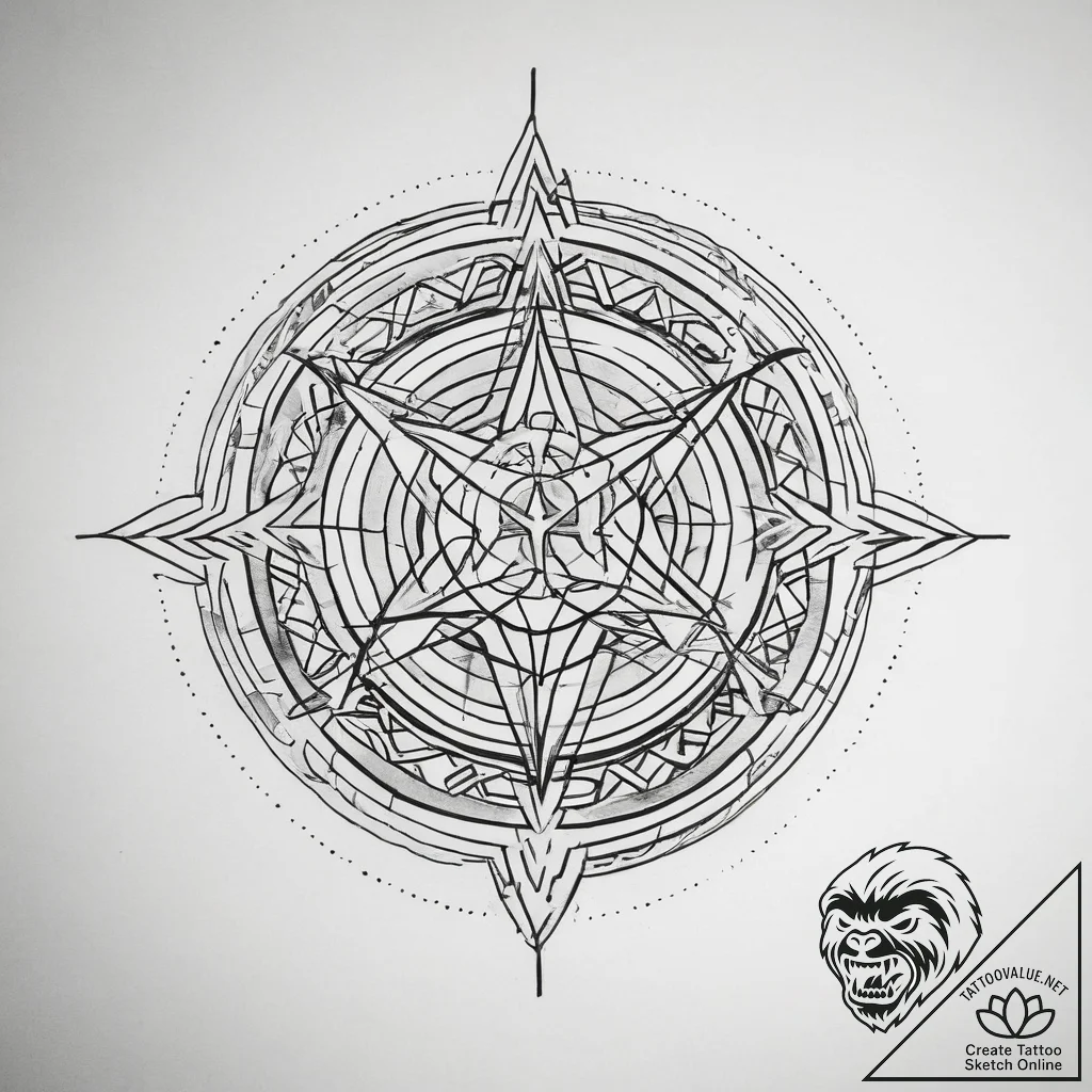 Tattoo design capricorn's glyph, sturdy and s... - tattoo sketch (№1753713590_0, 28.07.2025 14:39) — tattoovalue.net