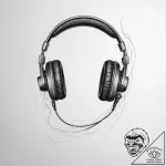 Tattoo sketch a headset microphone with sound… – tattoo sketch (№1753713981_0, 28.07.2025 14:46) — tattoovalue.net