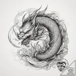 Carp, tattoo line art, irezumi japanese tatto… – tattoo sketch (№1753714566_0, 28.07.2025 14:56) — tattoovalue.net