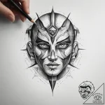 Tattoo sketch a glowing “mvp” most valuable p… – tattoo sketch (№1753716330_0, 28.07.2025 15:25) — tattoovalue.net