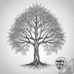 Tattoo design a forest of varied trees, each… – tattoo sketch (№1753717323_0, 28.07.2025 15:42) — tattoovalue.net