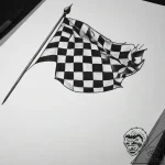 Tattoo sketch a stylized race track with a ch… – tattoo sketch (№1753718116_0, 28.07.2025 15:55) — tattoovalue.net