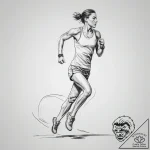 Tattoo design a marathon runner crossing the… – tattoo sketch (№1753738187_0, 28.07.2025 21:29) — tattoovalue.net