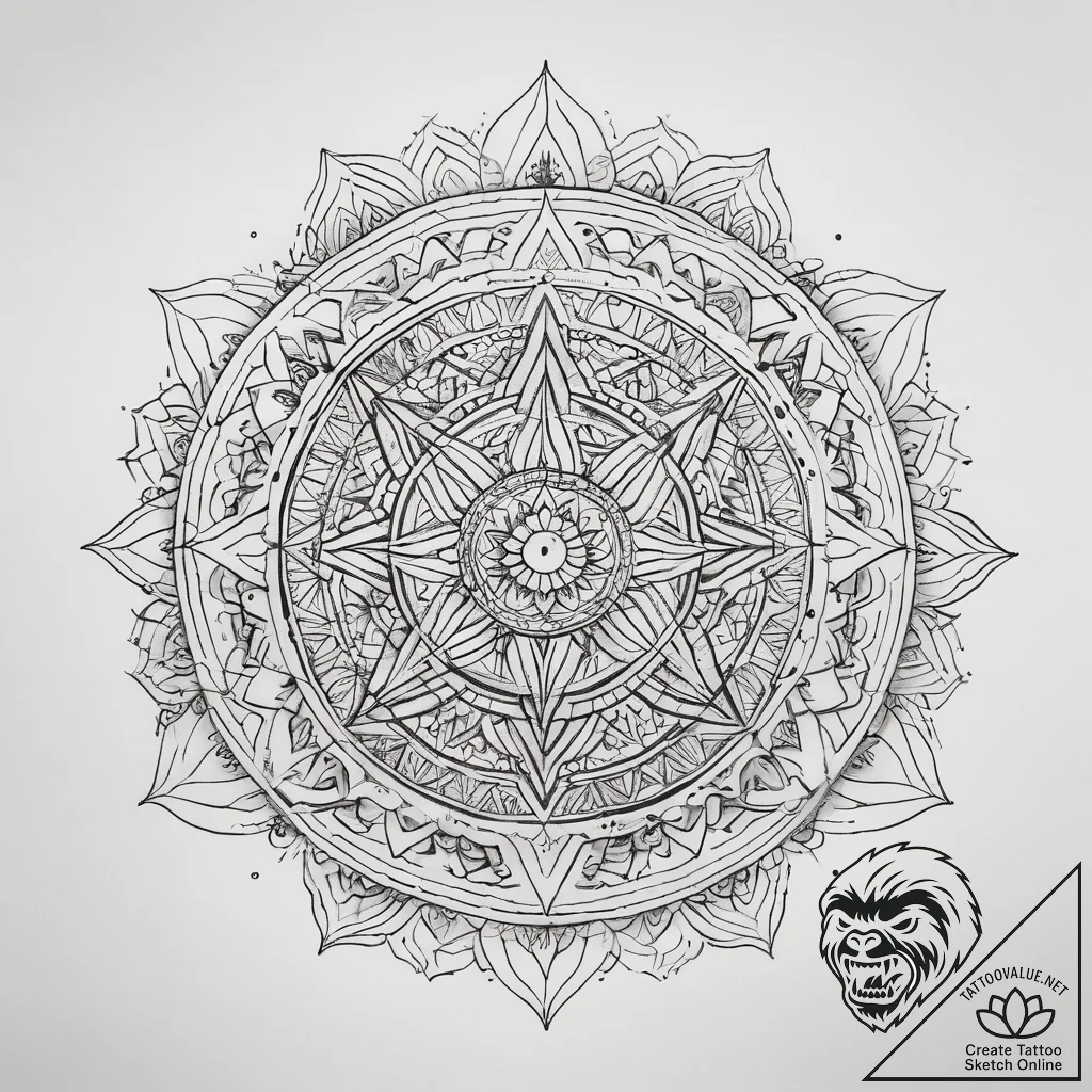 Tattoo design an abstract "light beam" connec... - tattoo sketch (№1753739165_0, 28.07.2025 21:46) — tattoovalue.net