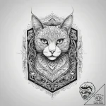 Schrodinger’s cat in a box, tattoo drawing ou… – tattoo sketch (№1753739952_0, 28.07.2025 21:59) — tattoovalue.net