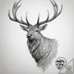 Tattoo design a powerful bull elk bugling, fo… – tattoo sketch (№1753740538_0, 28.07.2025 22:08) — tattoovalue.net