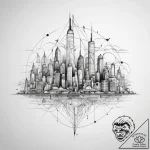 Tattoo design a heads-up display hud overlayi… – tattoo sketch (№1753740732_0, 28.07.2025 22:12) — tattoovalue.net