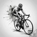 Tattoo design a cyclist’s leg muscles in moti… – tattoo sketch (№1753741513_0, 28.07.2025 22:25) — tattoovalue.net
