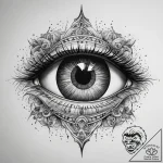 Tattoo design a zodiac animal’s eye, highly d… – tattoo sketch (№1753743077_0, 28.07.2025 22:51) — tattoovalue.net