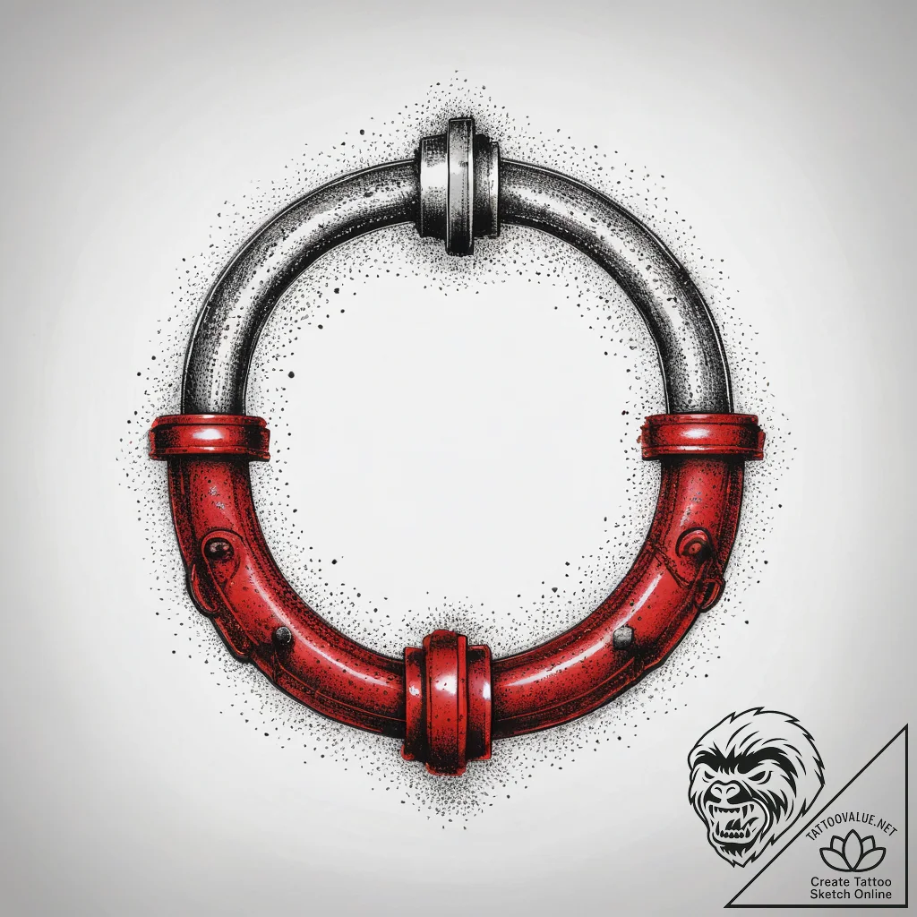 Handcuffs, tattoo flash sheet design, on a cl... - tattoo sketch (№1753743475_0, 28.07.2025 22:57) — tattoovalue.net