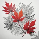 The vibrant, fiery colors of autumn foliage i… – tattoo sketch (№1753743869_0, 28.07.2025 23:04) — tattoovalue.net