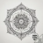 Milky way, tattoo drawing outline, geometric… – tattoo sketch (№1753744064_0, 28.07.2025 23:07) — tattoovalue.net