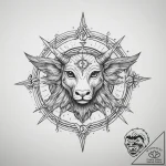 Tattoo sketch a zodiac symbol with a tiny, gl… – tattoo sketch (№1753744452_0, 28.07.2025 23:14) — tattoovalue.net