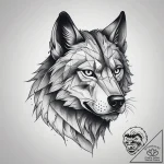 Werewolf, artistic tattoo sketch, on a clean… – tattoo sketch (№1753746820_0, 28.07.2025 23:53) — tattoovalue.net
