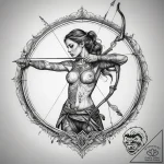 Tattoo sketch a sagittarius archer, with a dr… – tattoo sketch (№1753747214_0, 29.07.2025 00:00) — tattoovalue.net