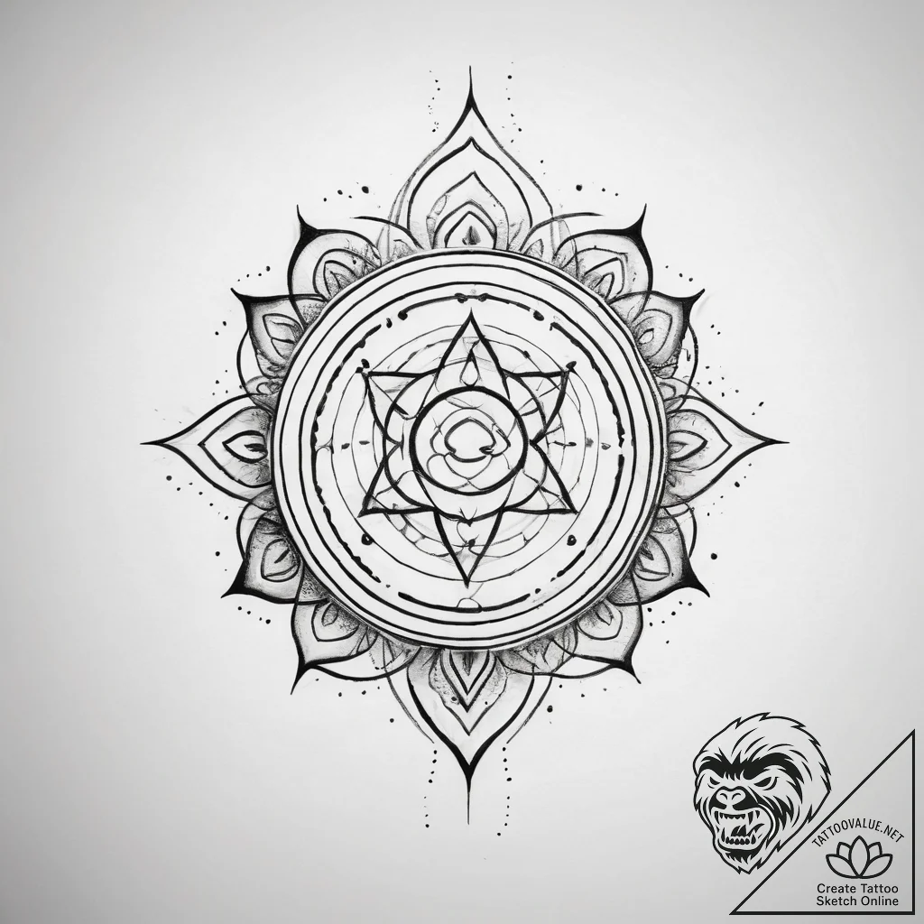 Tattoo design an abstract "aura" surrounding... - tattoo sketch (№1753747409_0, 29.07.2025 00:03) — tattoovalue.net