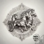 Tattoo sketch: a powerful image of dazhbog’s… – tattoo sketch (№1753747797_0, 29.07.2025 00:09) — tattoovalue.net