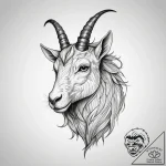 Tattoo design a realistic capricorn goat-fish… – tattoo sketch (№1753747996_0, 29.07.2025 00:13) — tattoovalue.net