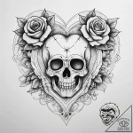 Tattoo sketch a minimalist heart outline., ar… – tattoo sketch (№1753748190_0, 29.07.2025 00:16) — tattoovalue.net