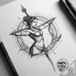 Tattoo sketch a sagittarius archer, with jupi… – tattoo sketch (№1753749949_0, 29.07.2025 00:45) — tattoovalue.net