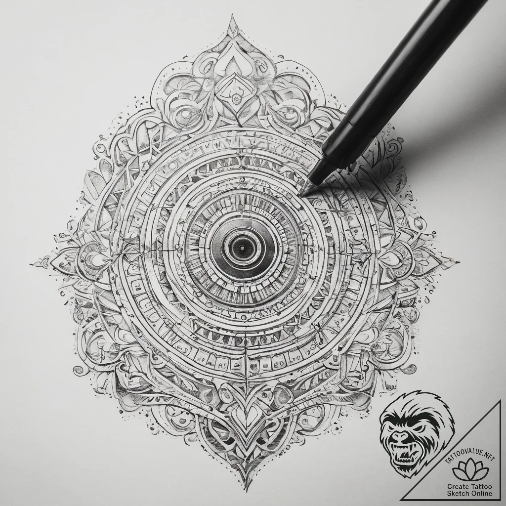 The organized chaos of a sound engineer's mix... - tattoo sketch (№1753753658_0, 29.07.2025 01:47) — tattoovalue.net