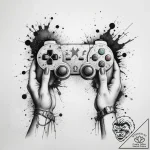 Tattoo sketch a person’s hands holding a cons… – tattoo sketch (№1753754446_0, 29.07.2025 02:00) — tattoovalue.net