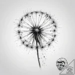 Tattoo design a tiny, ethereal dandelion seed… – tattoo sketch (№1753756987_0, 29.07.2025 02:43) — tattoovalue.net