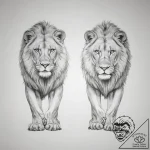 Tattoo sketch a powerful image of a lion and… – tattoo sketch (№1753758156_0, 29.07.2025 03:02) — tattoovalue.net