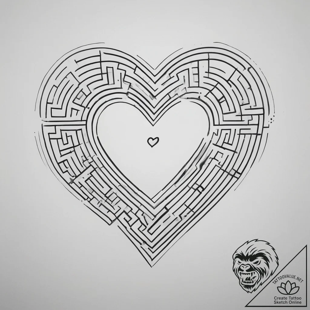Tattoo sketch a delicate heart that is also a... - tattoo sketch (№1753759525_0, 29.07.2025 03:25) — tattoovalue.net
