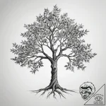 Tattoo sketch a stylized “ironwood” tree, sym… – tattoo sketch (№1753761290_0, 29.07.2025 03:54) — tattoovalue.net