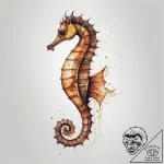 Tattoo sketch a small, stylized seahorse, sym… – tattoo sketch (№1753761882_0, 29.07.2025 04:04) — tattoovalue.net