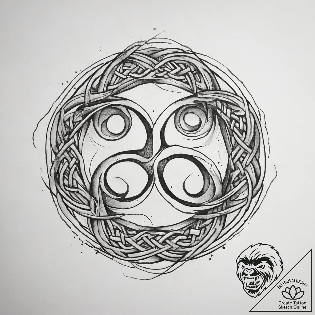 A celtic triskelion (is there, but can be mad... - tattoo sketch (№1753762857_0, 29.07.2025 04:20) — tattoovalue.net