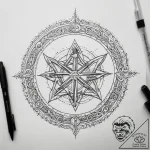 85. tattoo sketch: “krada” rune surrounded by… – tattoo sketch (№1753763836_0, 29.07.2025 04:37) — tattoovalue.net