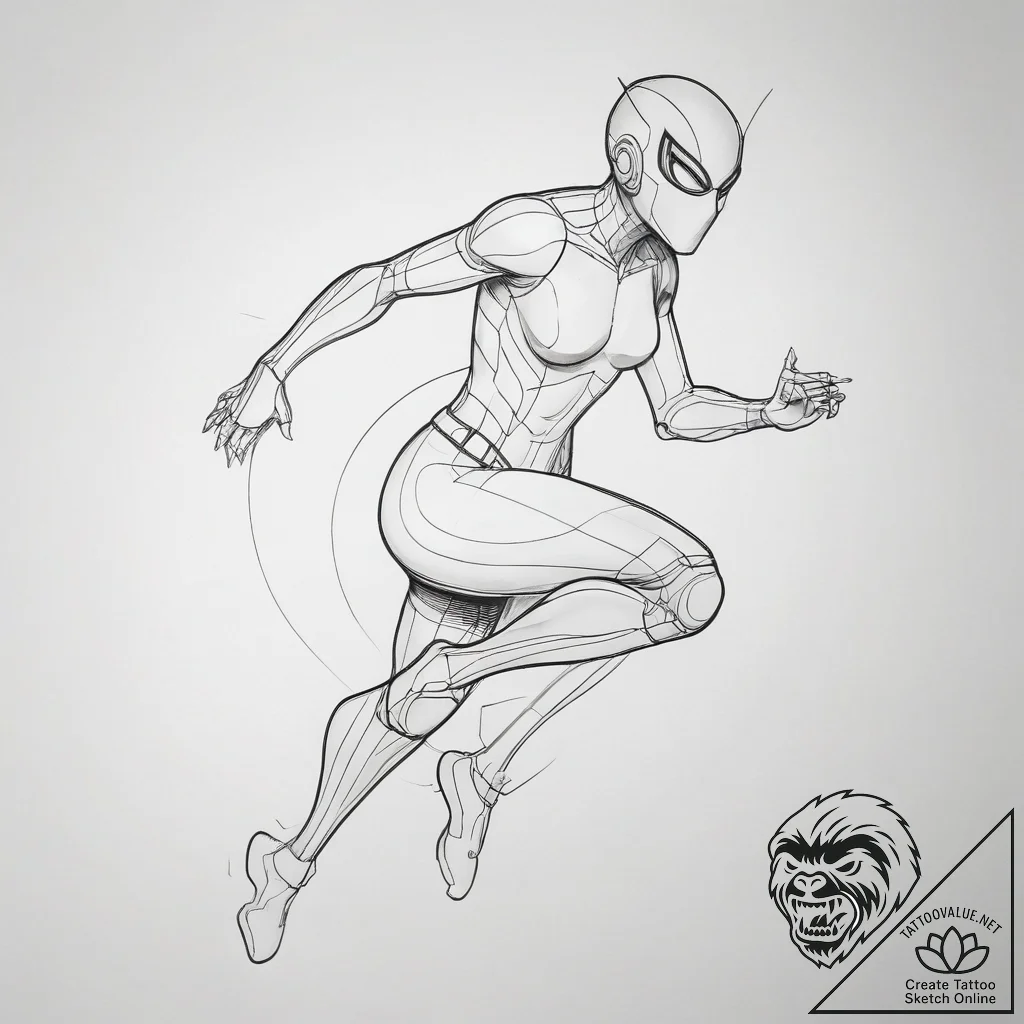 Tattoo design a retro game character's iconic... - tattoo sketch (№1753768323_0, 29.07.2025 05:52) — tattoovalue.net