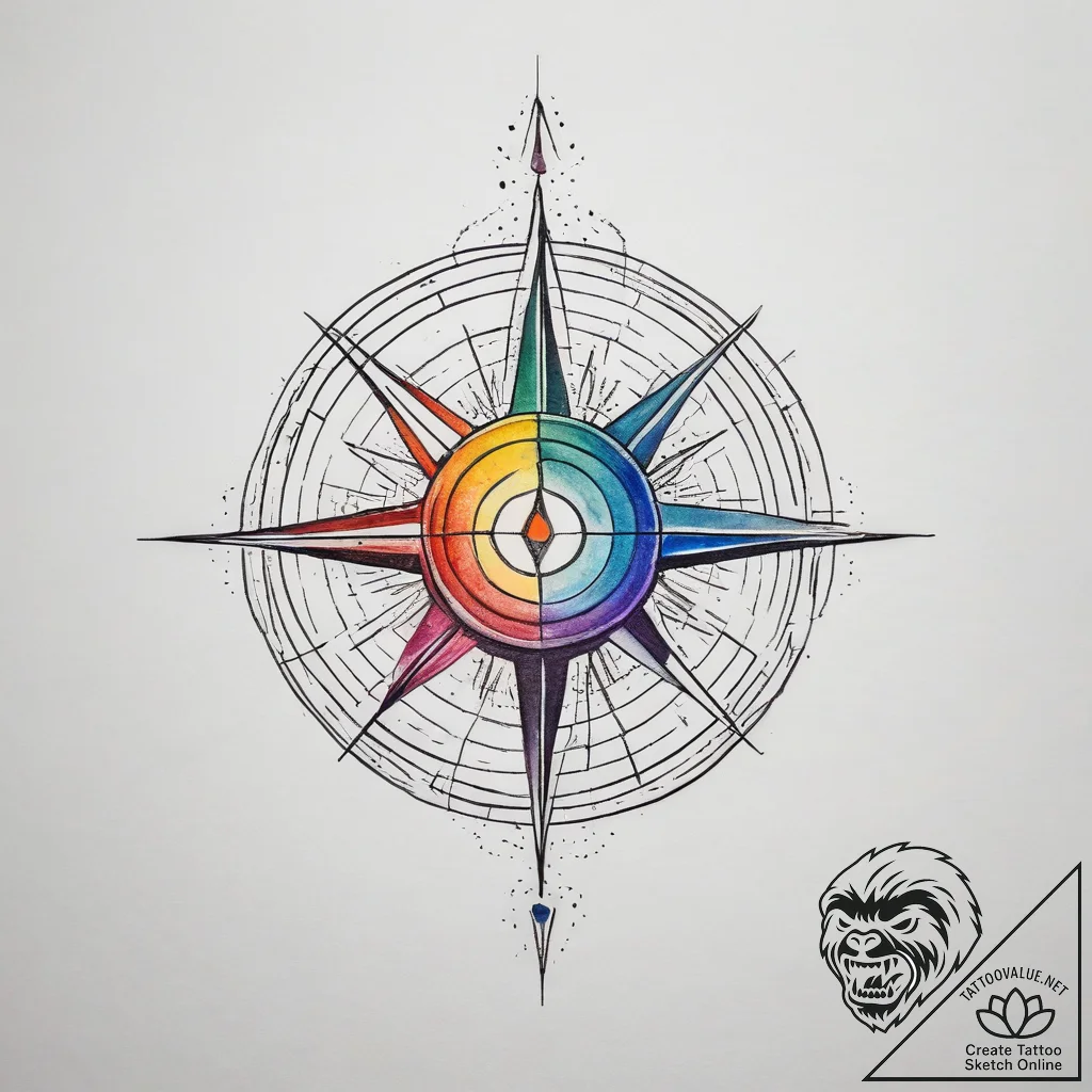 Tattoo design an abstract flow of positive en... - tattoo sketch (№1753768519_0, 29.07.2025 05:55) — tattoovalue.net