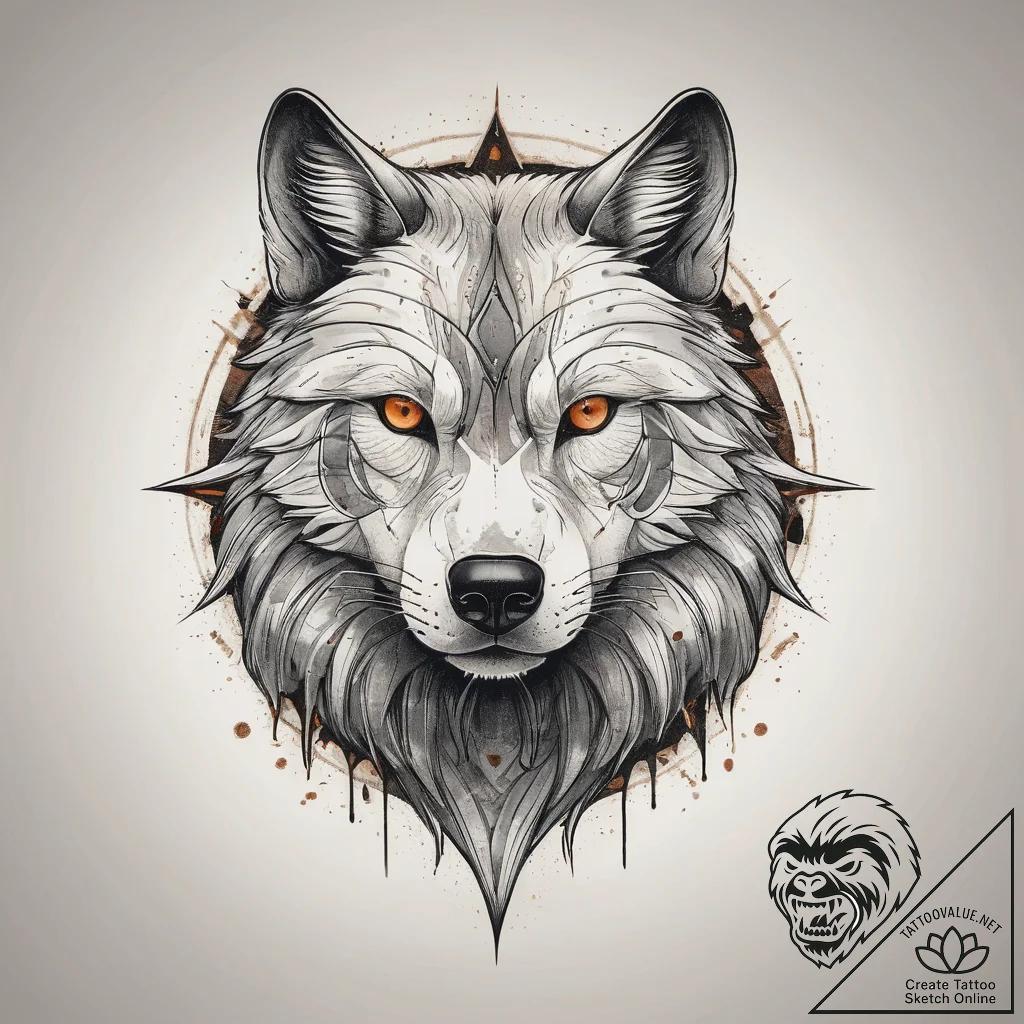 Geralt's wolf medallion from the witcher, con... - tattoo sketch (№1753770289_0, 29.07.2025 06:24) — tattoovalue.net