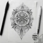 Tattoo design a custom roman numeral date rep… – tattoo sketch (№1753770484_0, 29.07.2025 06:28) — tattoovalue.net
