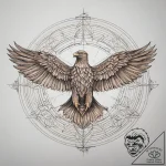 Golden eagle, concept art for tattoo, muted c… – tattoo sketch (№1753770679_0, 29.07.2025 06:31) — tattoovalue.net