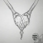 Tattoo sketch two halves of a connected chain… – tattoo sketch (№1753770874_0, 29.07.2025 06:34) — tattoovalue.net